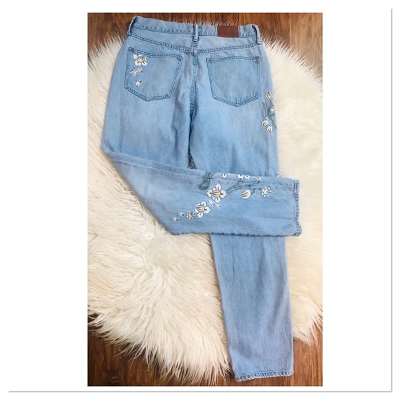 Madewell The Perfect Vintage Jeans Embroidered Light Wash Hi Rise Size 28 - Picture 8 of 16
